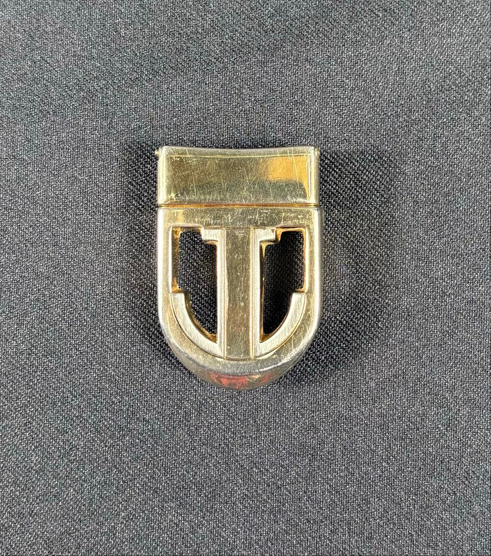 Vintage Tom Ford Unisex Belt Buckle Made in Italy Two Tone Designer Accessory